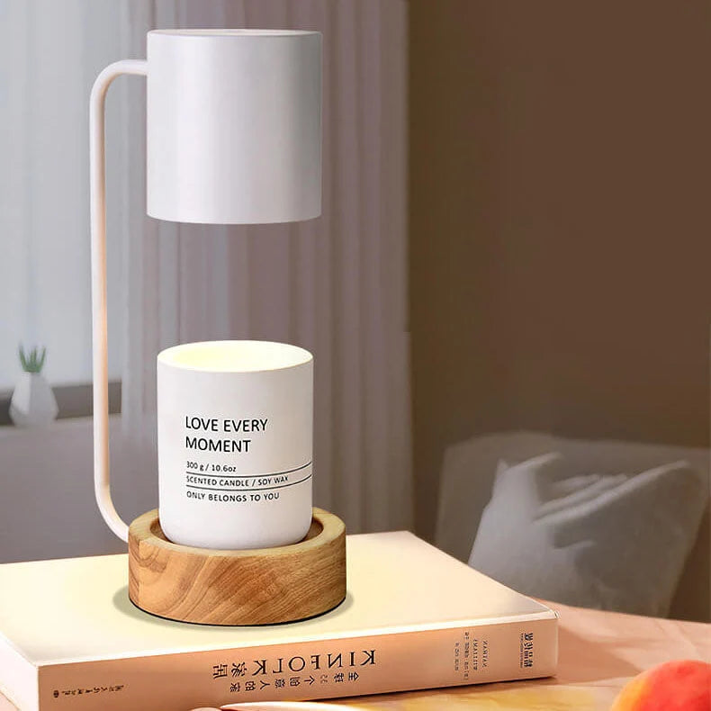 Table Lamp | Wood & Metal Candle Holder