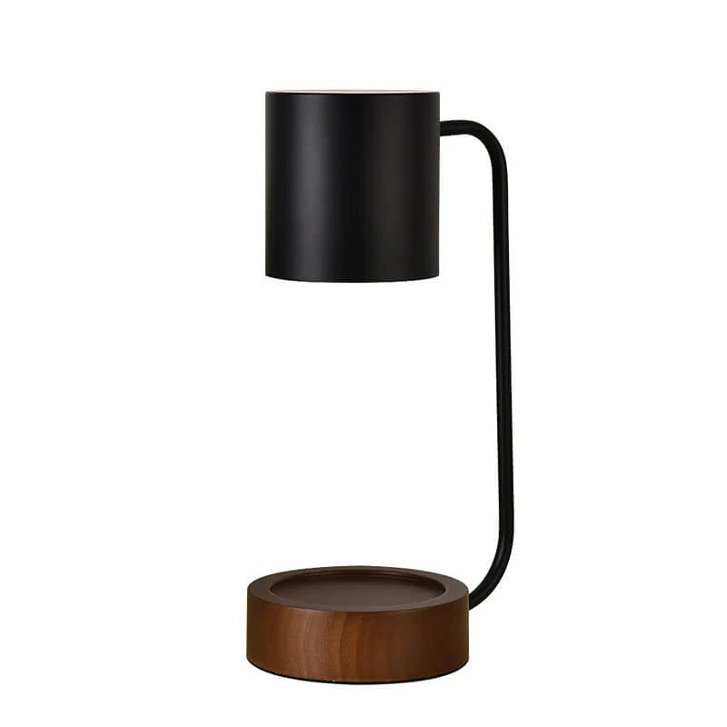 Table Lamp | Wood & Metal Candle Holder
