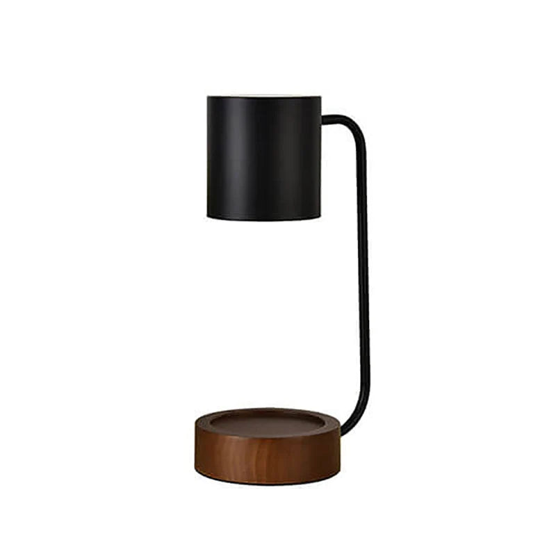 Table Lamp | Wood & Metal Candle Holder