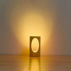 Table Lamp | Wooden Rectangular Pillar | Integrated LED & USB Powered