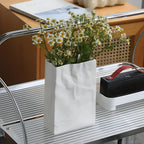 Table Vase | Folded-Paper Sculptural Ceramic | Matte Finish