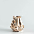 Table Vase | Matte Diamond Texture & Porcelain Ceramic | Small