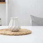 Table Vase | Matte Diamond Texture & Porcelain Ceramic | Small