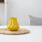 Table Vase | Matte Diamond Texture & Porcelain Ceramic | Small