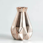 Table Vase | Matte Diamond Texture & Porcelain Ceramic | Small
