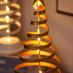 Tabletop Christmas Tree | Spiral Warm-White LEDs & Star Top | 33 cm