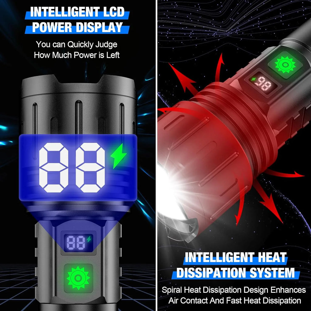 Tactical Flashlight | 100,000 Lumens & Power Bank