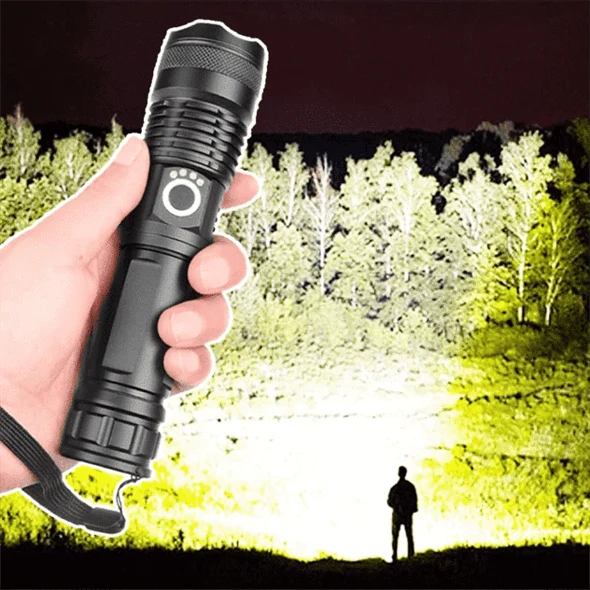Tactical Flashlight | 90,000 Lumens & USB Rechargeable