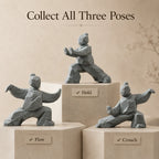 Tai Chi Figurine | Faceted Stone-Look & Matte Marble Finish