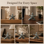 Tai Chi Figurine | Faceted Stone-Look & Matte Marble Finish