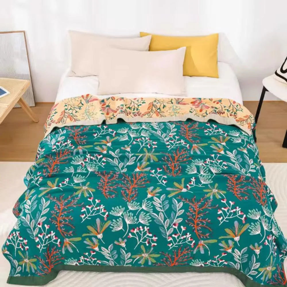 Throw Blanket | Organic Cotton 4-Layer Gauze
