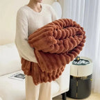 Throw Blanket | Plush Ribbed Microfiber | Oversized 60x80