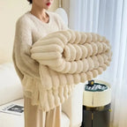 Throw Blanket | Plush Ribbed Microfiber | Oversized 60x80