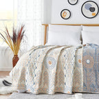Throw Blanket | Reversible & Ultra-Plush Cotton | Machine Washable