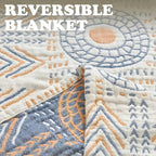 Throw Blanket | Reversible & Ultra-Plush Cotton | Machine Washable