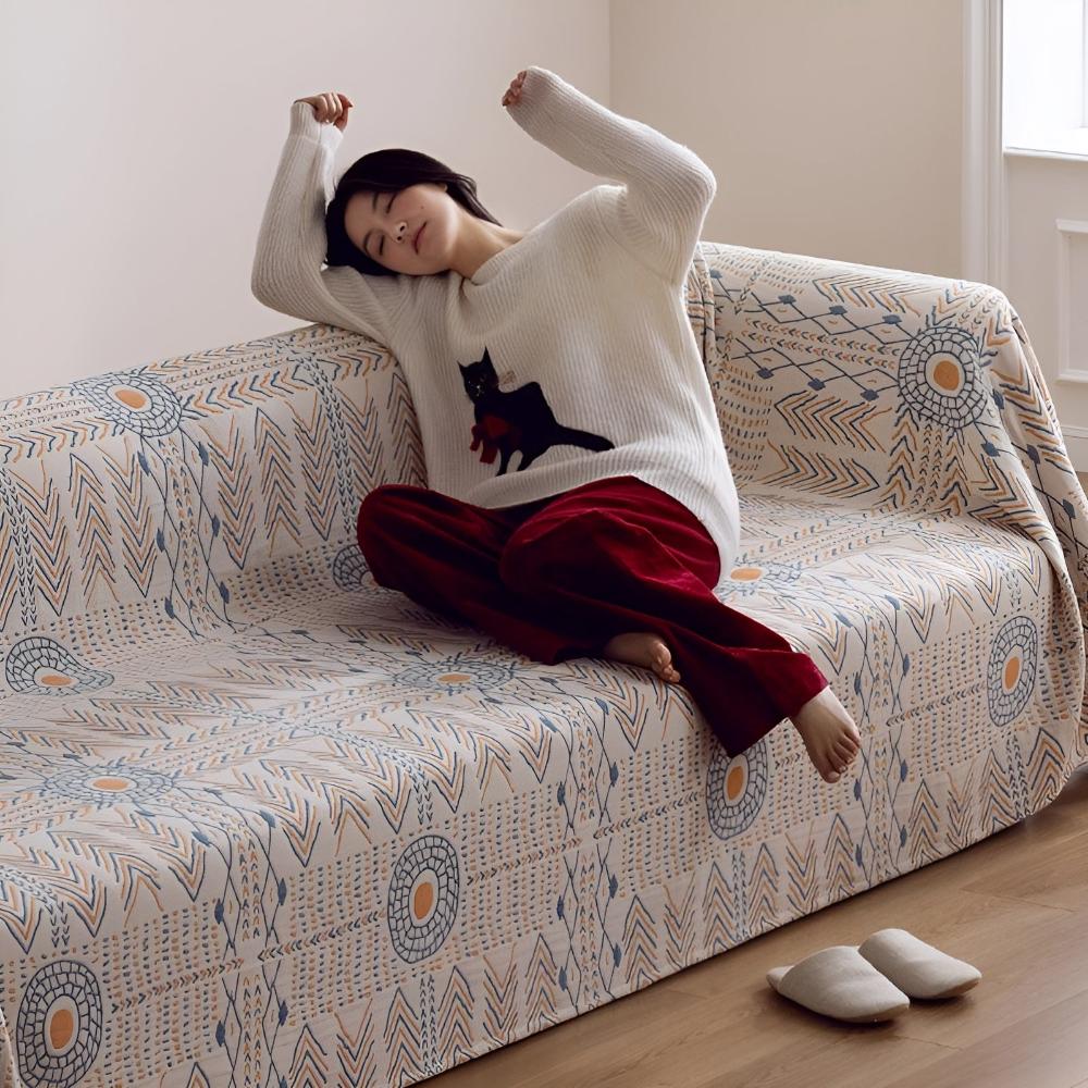 Throw Blanket | Reversible & Ultra-Plush Cotton | Machine Washable