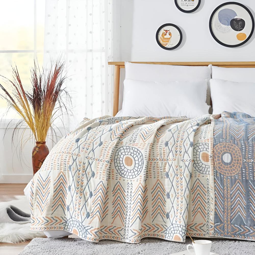 Throw Blanket | Ultra-Plush Reversible Cotton & Machine-Washable