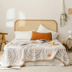 Throw Blanket with Mandala Pattern