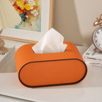 Tissue Box | Oval Leather & Contrasting Edge