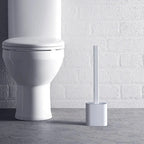 Toilet Brush | Flexible Antibacterial Silicone | Wall-Mount Holder