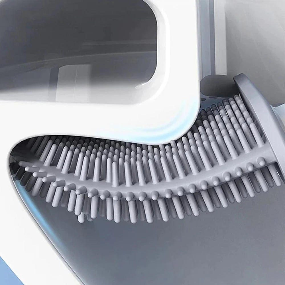 Toilet Brush | Flexible & Antibacterial Silicone | Wall Mount