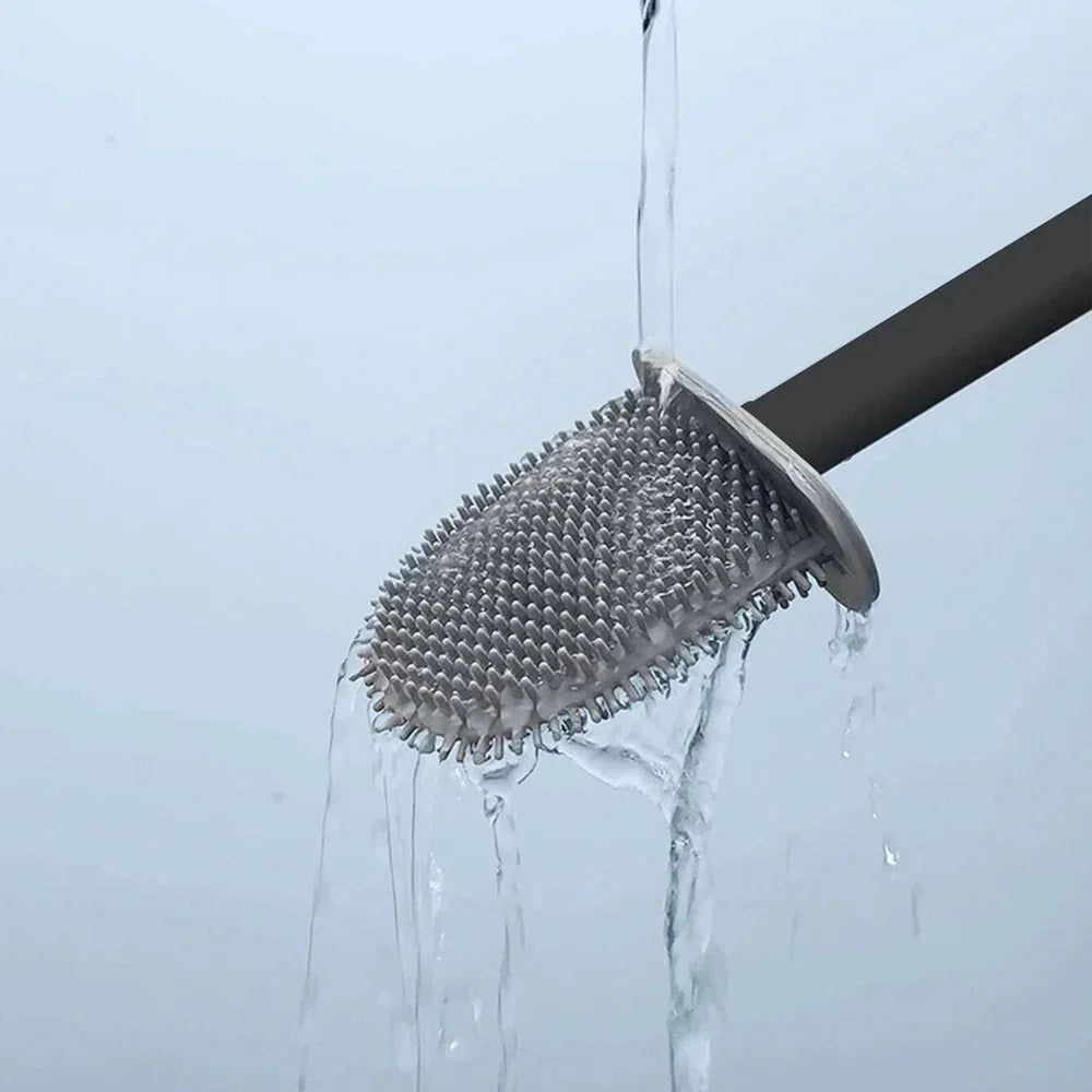 Toilet Brush | Flexible & Antibacterial Silicone | Wall Mount