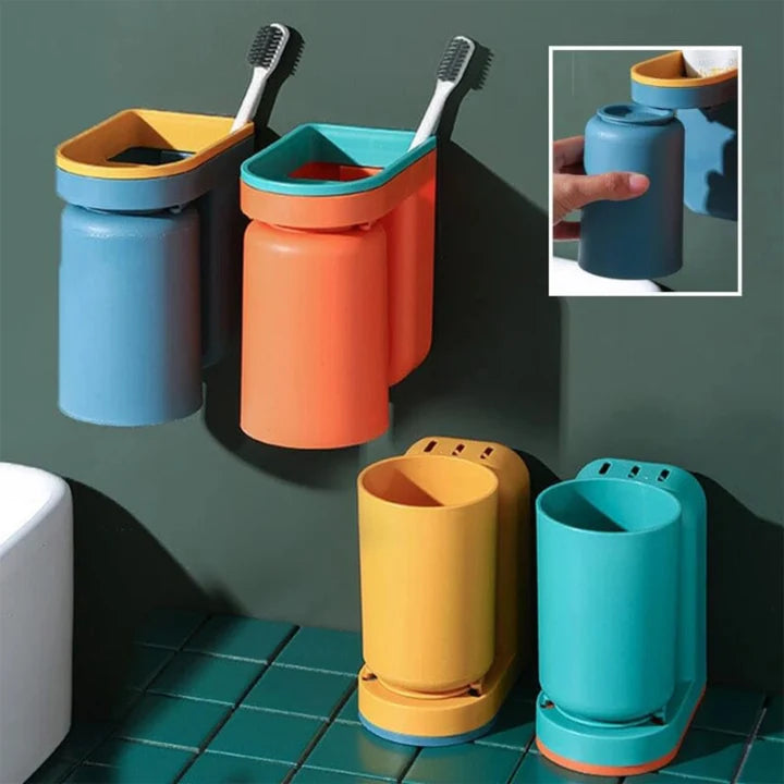 Toothbrush Wall Holder | Self-Adhesive No-Drill & Removable Cup