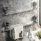 Towel Rack | Telescopic Stainless Steel & Suction Cups | 60-120 cm