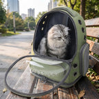 Transporttasche für Haustiere | Transparente Front & Rundum-Belüftung | Für Katzen & Kleine Hunde