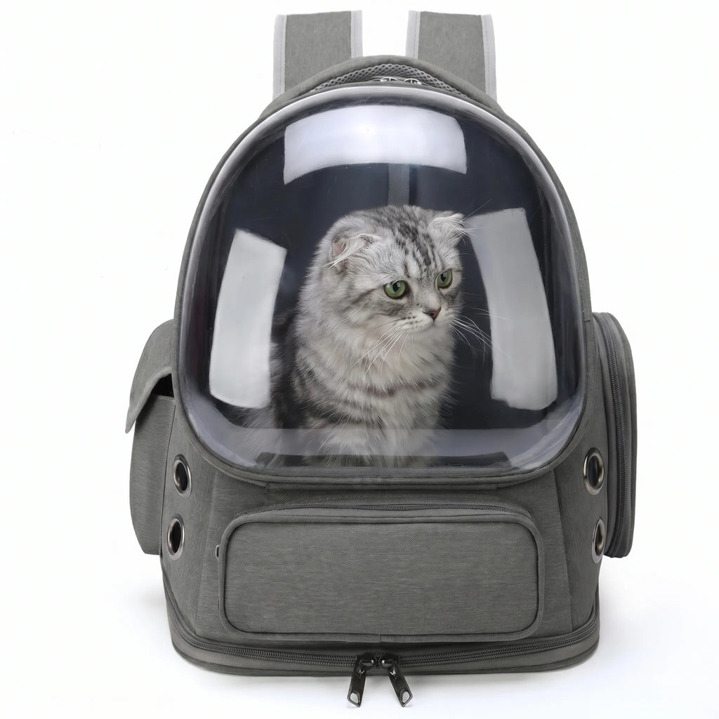 Transporttasche für Haustiere | Transparente Front & Rundum-Belüftung | Für Katzen & Kleine Hunde
