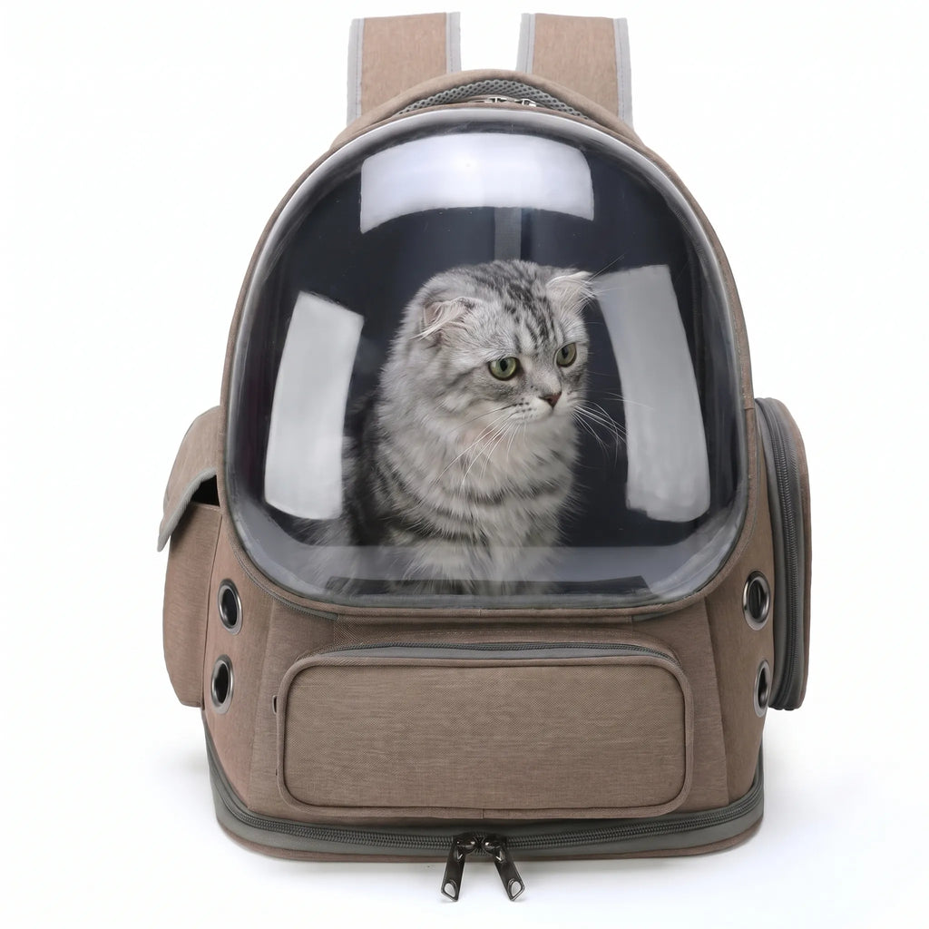 Transporttasche für Haustiere | Transparente Front & Rundum-Belüftung | Für Katzen & Kleine Hunde