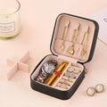 Travel Jewelry Box | Zipper Closure & Soft Fabric Lining | Compact Design