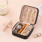 Travel Jewelry Box | Zipper Closure & Soft Fabric Lining | Compact Design