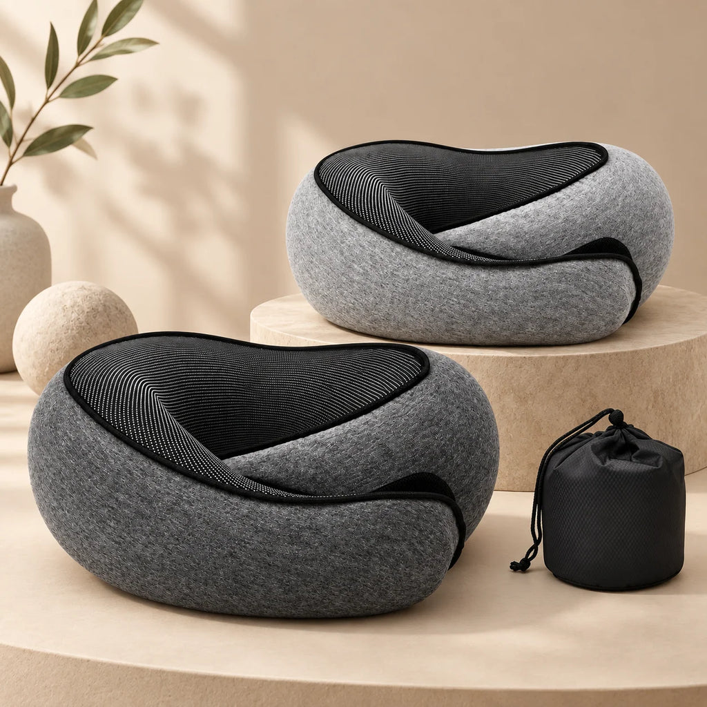 Travel Neck Pillow | Closed-Front Memory Foam & Adjustable Fit