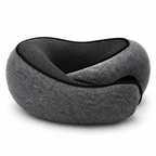 Travel Neck Pillow | Memory Foam & Closed-Front | Adjustable Grip-Strip