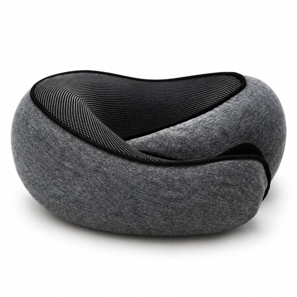 Travel Neck Pillow | Memory Foam & Closed-Front | Adjustable Grip-Strip