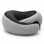Travel Neck Pillow | Memory Foam & Closed-Front | Adjustable Grip-Strip