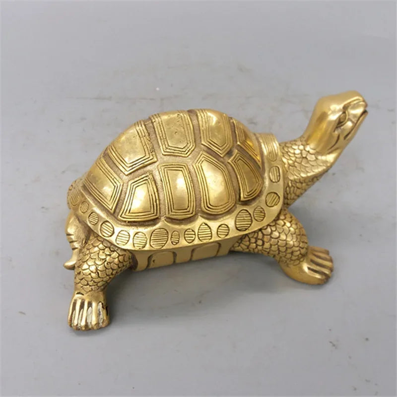 Turtle Sculpture | Handmade Brass Lucky Charm | Multiple Sizes