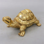 Turtle Sculpture | Handmade Brass Lucky Charm | Multiple Sizes