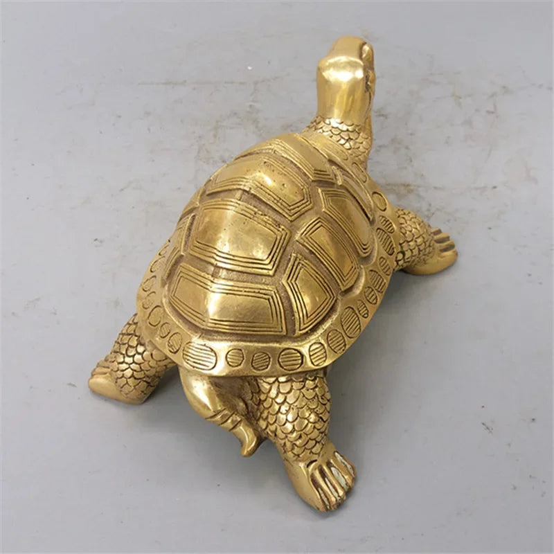 Turtle Sculpture | Handmade Brass Lucky Charm | Multiple Sizes