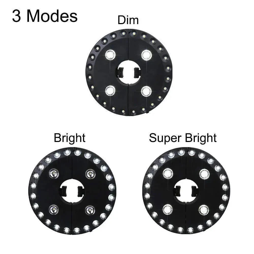 Umbrella Light | LED Clip-On & Battery-Powered | 100 Lumens