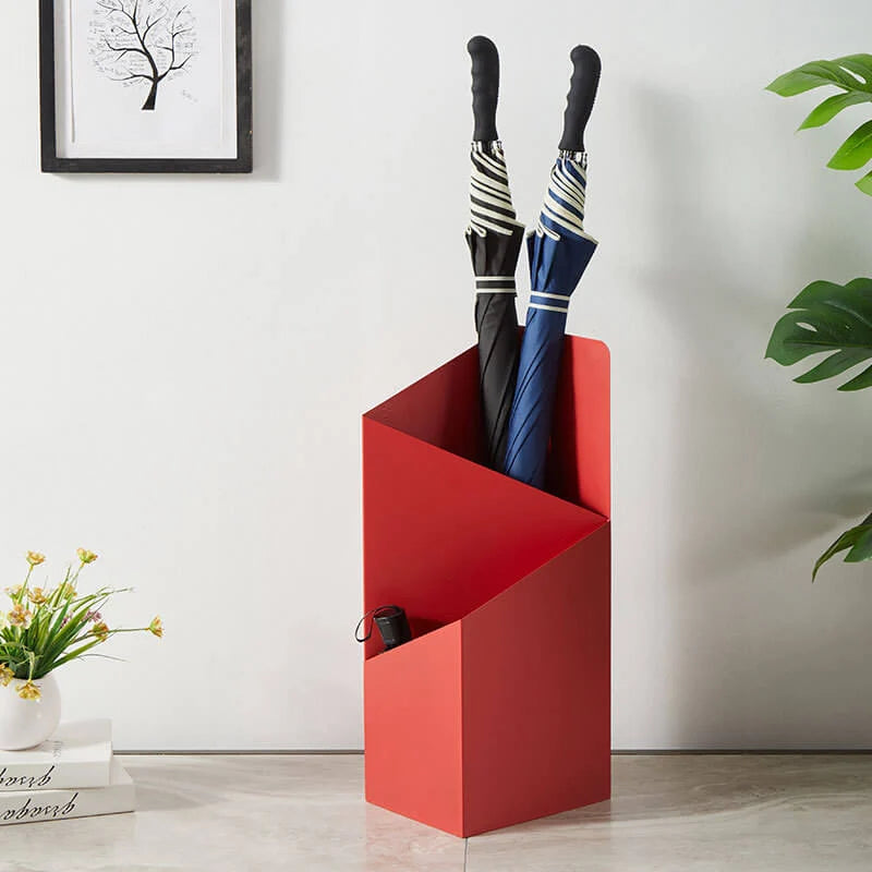 Umbrella Stand | Scandinavian Geometric Metal | Removable Drip Tray