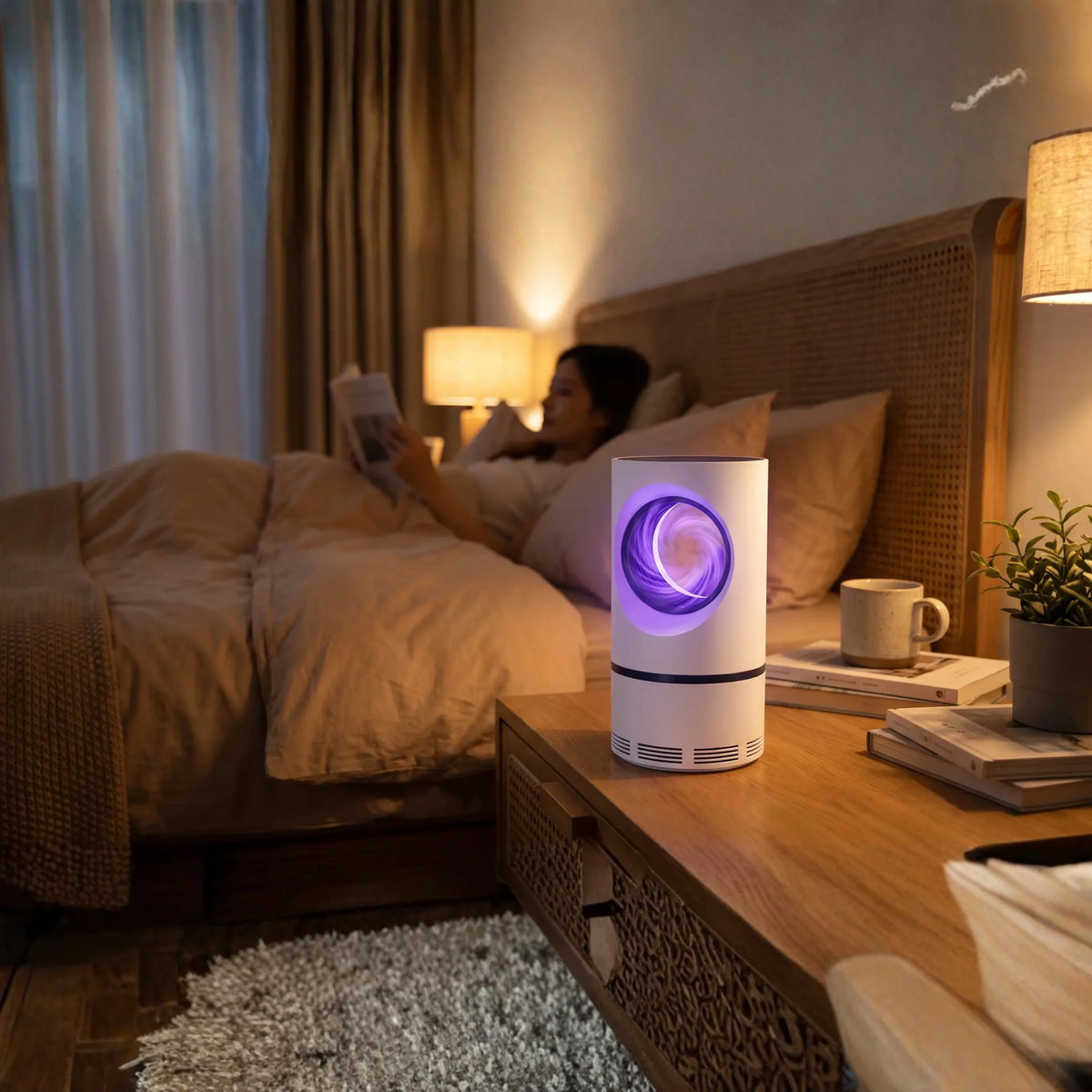 UV Light Insect Trap | 368nm UV & Vortex Capture | USB-Powered