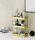 Vanity Organizer | Double-Layer Gold Metal Finish