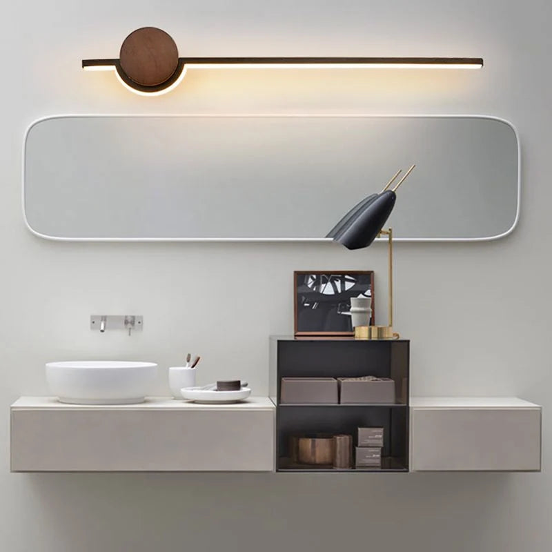 Vanity Wall Lamp | Nordic Linear Wood & Metal