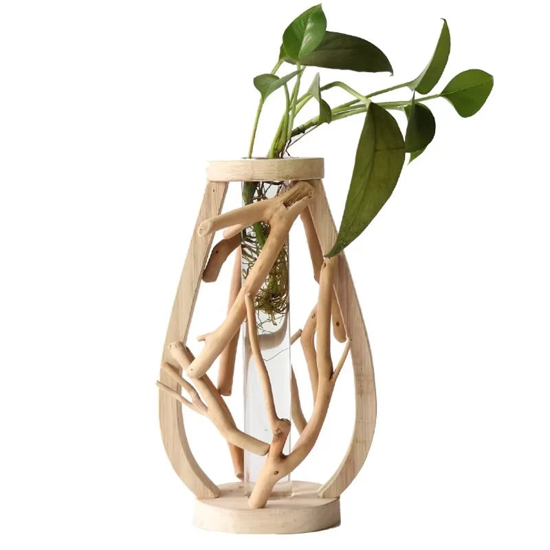 Vase | Branch-Inspired Bamboo & Wood