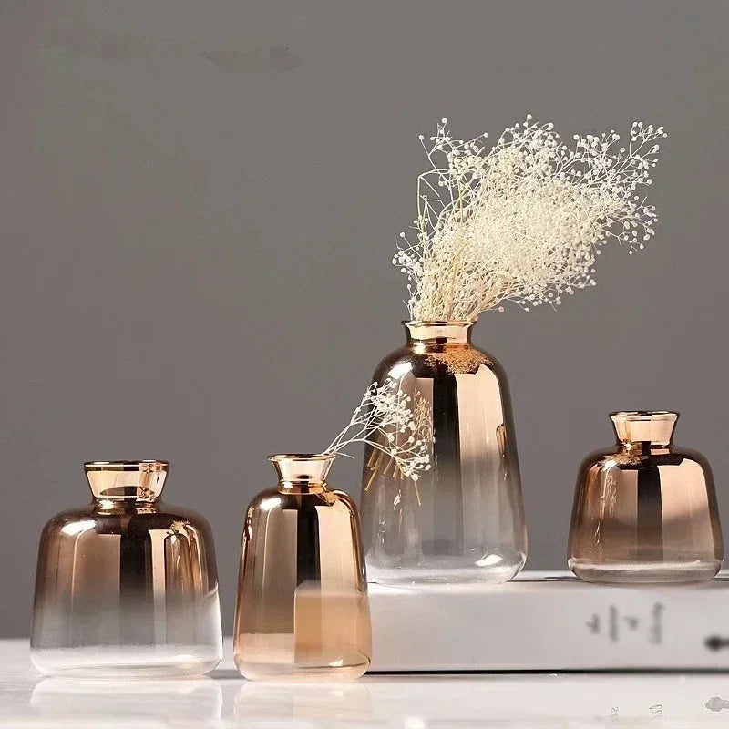 Vase | Glass Gradient & Rose Gold | Multiple Sizes