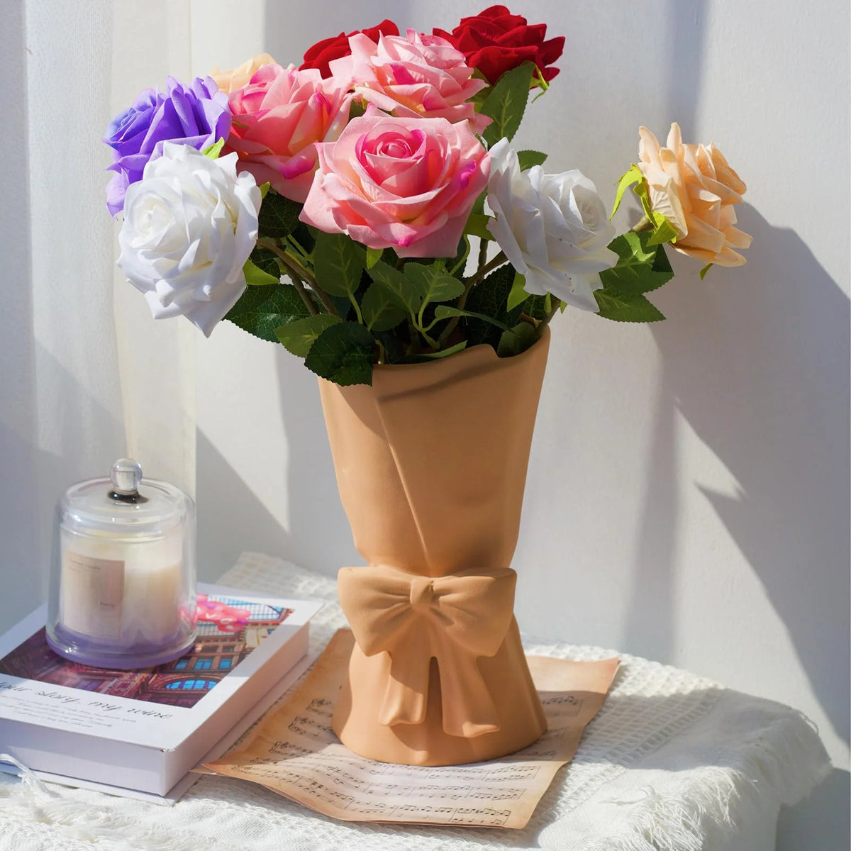 Vase | Hand-Coiled Ribbon & Velvet-Touch Matte | 9.6 in