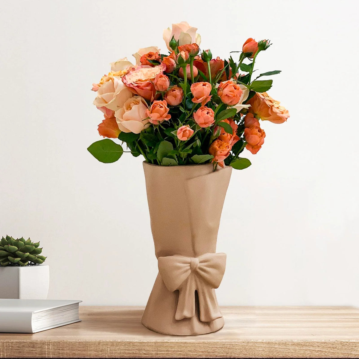 Vase | Hand-Coiled Ribbon & Velvet-Touch Matte | 9.6 in