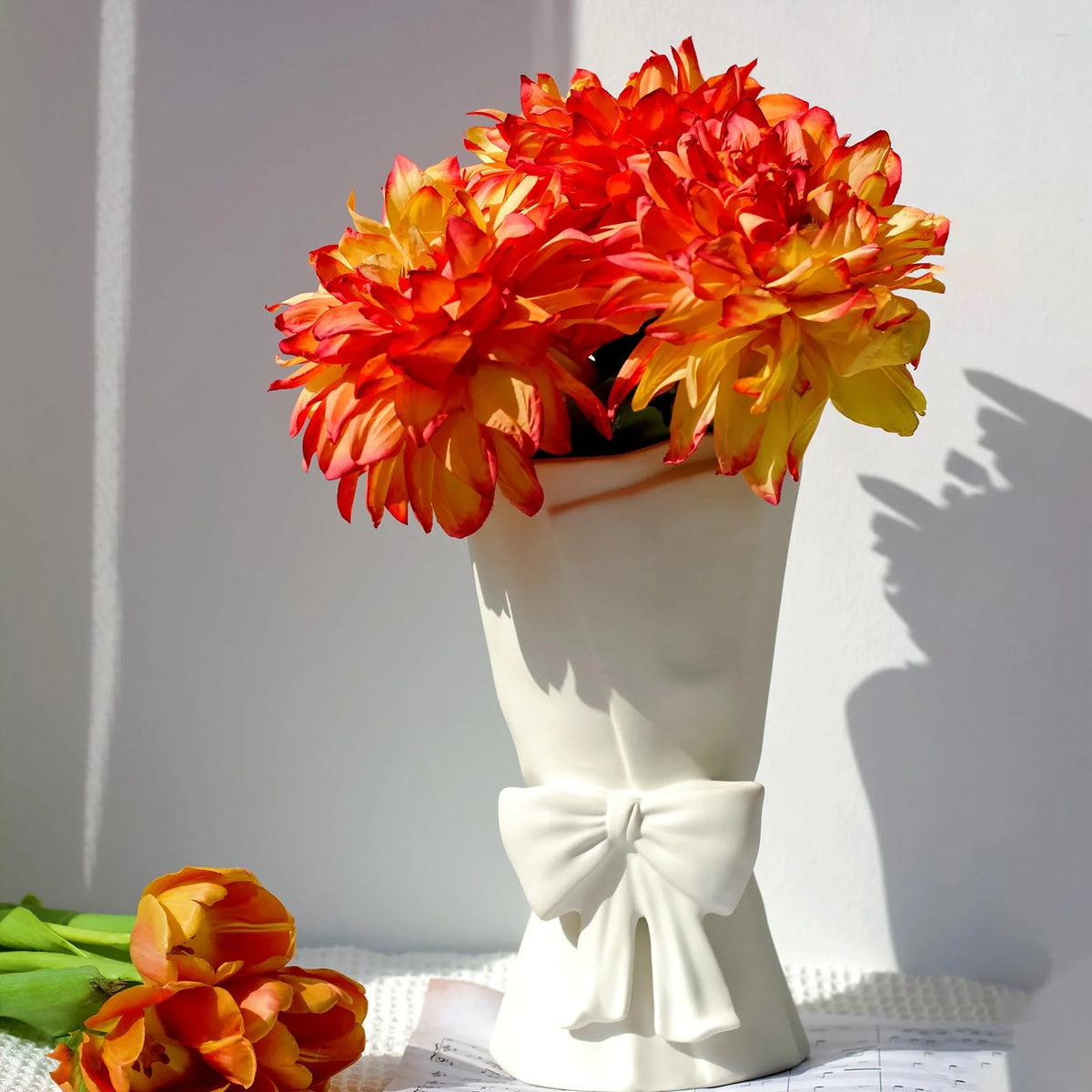 Vase | Hand-Coiled Ribbon & Velvet-Touch Matte | 9.6 in